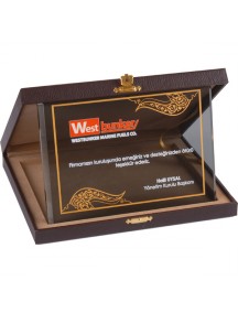 EKT-410 Kutulu Kristal Plaket