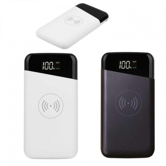 Kablosuz Şarj Özellikli 10000 mAh Dijital Göstergeli Powerbank