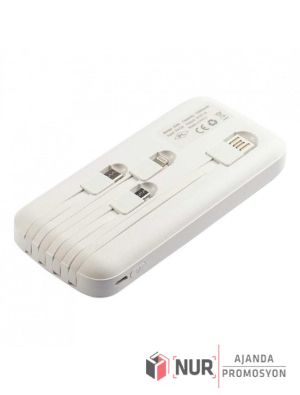 Kablolu 10000 mAh Dijital Göstergeli Powerbank