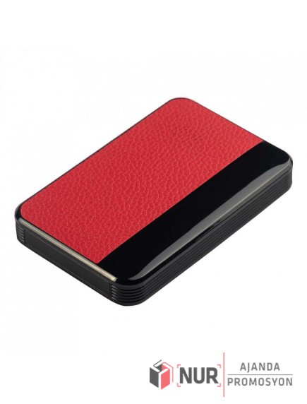 5000 mAh Dijital Göstergeli Suni Deri Gövdeli Powerbank -2195