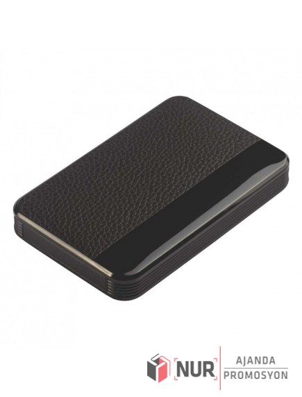 5000 mAh Dijital Göstergeli Suni Deri Gövdeli Powerbank -2195